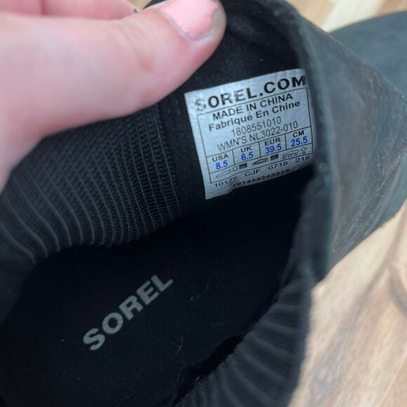 SOREL Joan of Arctic Wedge II Waterproof Leather Suede Slip-on Chelsea Boots 8.5 - Picture 5 of 9